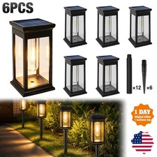 6 Pack Solar Garden Lights Waterproof Landscape LED Lights Outdoor Pathway Yard picture