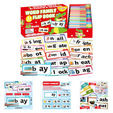 Word Family Flip Books Set of 48 Phonics Flashcards Reading Rhyming Activities picture