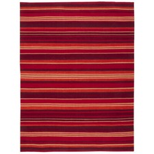 SAFAVIEH Striped Kilim STK601M Handmade Blue / Rust Rug picture