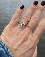 18K Yellow Gold 2.80ct IGI Certified Lab Grown Diamond Solitaire Ring 4.75 picture