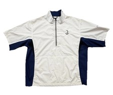 FootJoy DryJoys HydroLite Mens 2XL Short Sleeve 1/2 Zip Golf Rain Shirt White picture