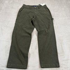 NEW Abercrombie & Fitch Mens 30x28 Athletic Loose Carpenter Pants Olive Green picture