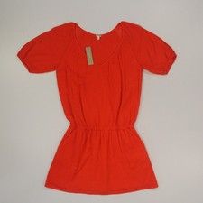 J Crew Women's Gauze Drop Waist Mini Dress Size XXS Crimson Red Lined NOS 68113 picture