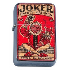 Vintage Poland Match Ad Jester Cigarette Oil Lighter picture