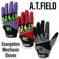 A.T.FIELD Evangelion Mechanic Gloves Microfiber S-LL Purple Red Black Japan New picture