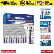 ACDelco AA Super Alkaline Batteries 200 Count 1.5V 10- Shelf Life picture