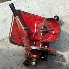 Craftsman Vintage Original Red Bench-Mount Vise Clamp Tool w/ Handles picture