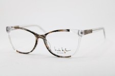 NEW NICOLE MILLER IBIZA C01 CLEAR BROWN GREY MARBLE AUTHENTIC EYEGLASSES 53-15 picture
