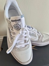 Reebok Classic White and Gray Leather Sneakers 0082 picture