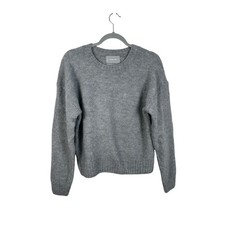 Everlane Wool Blend Crewneck Sweater Women Medium Gray Excellent Raglan Pullover picture