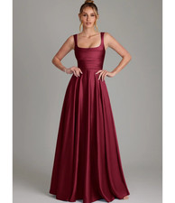 Azazie Agustina  - A-Line Corset Stretch Satin Dress picture