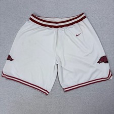 Nike Arkansas Razorbacks Basketball Shorts Size XXL White Burgundy picture