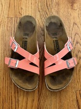 Birkenstock Yao Balance Patent Coral Peach Regular Size 6/6.5 European 37 picture