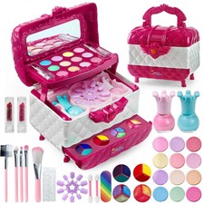 Kids Washable Makeup Set Girls Pretend Makeup Kit Princess Toy Gift picture