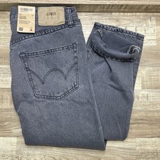 Edwin Slim Tapered Jeans Grey Acid Wash Made in Japan Mens Fits 34x33 Tag 32x32 picture