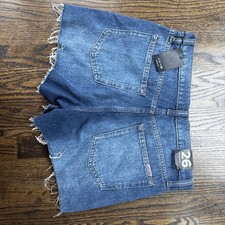 Joe's Womens Relaxed High Waist Cutoff Denim Shorts Size 26 picture