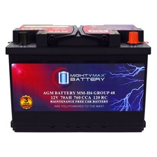 Mighty Max Battery MM-H6 BCI Group 48 12V 70 AH 120RC, 760 CCA AGM Car battery picture