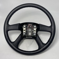 🔥03-06 SILVERADO SIERRA YUKON TAHOE SUBURBAN STEERING WHEEL LEATHER BLACK picture