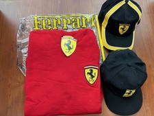 Vintage 1995 Ferrari F1 Hats x2 + Red Sweatshirt XL NEW Molson Grand Prix Canada picture