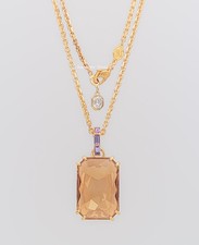 NEW Authentic SWAROVSKI Gold Brown Crystal Millenia Pendant Necklace 5725752 picture