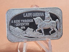 1974 USSC Lady Godiva - A Ride Through Coventry BD Suit 1 oz .999 Silver Art Bar picture