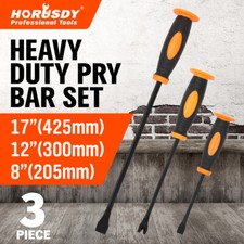 3pc Pry Bar Set Crowbar Strike Cap 8