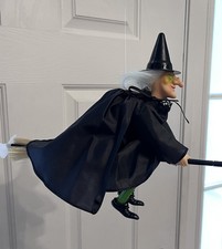 VTG 1987 Maxim ToyAmazing Flying Witch Tested Working Halloween Decoration w Box picture