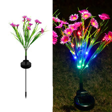 Solar Garden Lights LED Flower Stake Lamp Outdoor Yard Waterproof Patio Decor picture