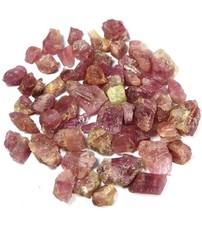 45CT Pink Tourmaline Rough cut Gemstone lot of 45pcs Mixed sizes  picture