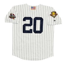 Jorge Posada 2001 New Yankees World Series Home White Jersey Men's Large picture
