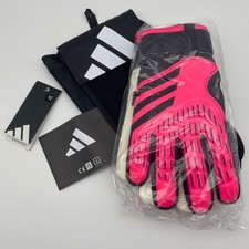 Adidas Adult Unisex Match Fingersave Predator Pink Black Goalkeeper Gloves Sz 12 picture