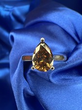 GIA CERTIFIED 1.20CT CHOCOLATE PEAR DIAMOND IN 14K WHITE GOLD (AD1001161) picture