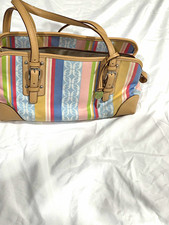 Fossil Women’s Multicolor Striped Shoulder Bag Zip Closure Lined Inner Pockets picture