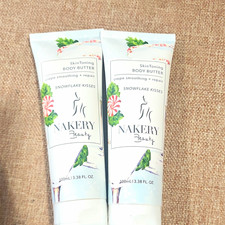 Lot Of 2 Nakery Beauty SkinToning Body Butter Snowflake Kisses 3.38 fl oz Each picture