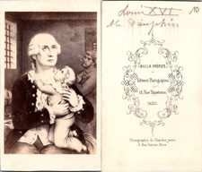 CDV Bulla Frères, Paris, King Louis XVI and his son the Dauphin in prison, circus picture
