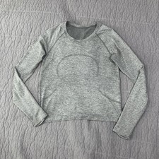 Lululemon Swiftly Tech Shirt Women 8 Gray Long Sleeve Seamless Run Yoga Active picture
