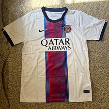Nike Paris Saint-Germain Dri-FIT Soccer Jersey Ferran #9 White Size M picture