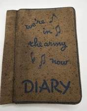 Original WWII 1943 1944 US Army Soldier Pocket Diary Fort Knox Wabash Cannonbal picture