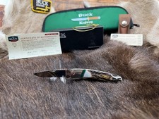 Buck 0501EKSLE-B Knife Elk  Handle Stainless Blade & Leather Sheath Mint Box picture