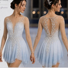 100 New Girls Kids Ice Figure Skating Dress Figure Skating Dress for Competition picture
