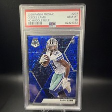 Panini 2020 Mosaic Rookies CeeDee Lamb RC No Huddle Blue Prizm #207 /75 picture
