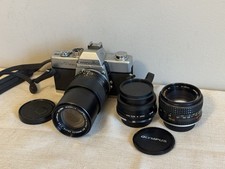 MINOLTA SRT 200 35mm Camera & 3 Lenses Minolta 135mm Rokkor 50mm & Wide Angle picture