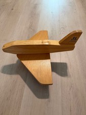 VINTAGE Rare “ Holbrook Patterson” Solid WOODEN  AIRPLANE With Wheels picture