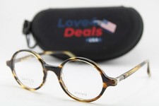 NEW SAFILO BURATTO 01 KVI BROWN HORN ROUND AUTHENTIC EYEGLASSES 47-21 picture