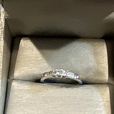 Zales White Gold Round White/Colorless Diamond Prong Engagement Ring picture