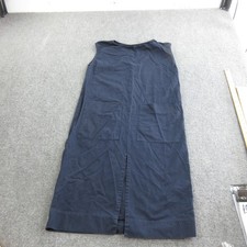 Ilana Kohn Dress Womens M Blue Cotton Twill Shift Sleeveless Midi Pockets Casual picture