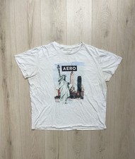 Aeropostale T Shirt Mens XL White Statue Of Liberty NYC Empire State Building picture