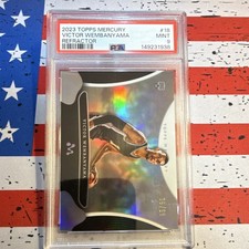 Topps 2023 Mercury Victor Wembanyama Refractor #18 PSA 9 6/99 Spurs picture