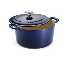 Tramontina Bestow Enameled Cast Iron 6.5-Qt Round Dutch Oven (6.5-qt), Blue picture