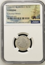 1780 MO FF MEXICO REAL Shipwreck Coconut Wreck NGC Graded GENUINE picture